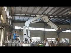 Offshore Folding Boom 1t Crane Grab Bucket For Vessel Deck